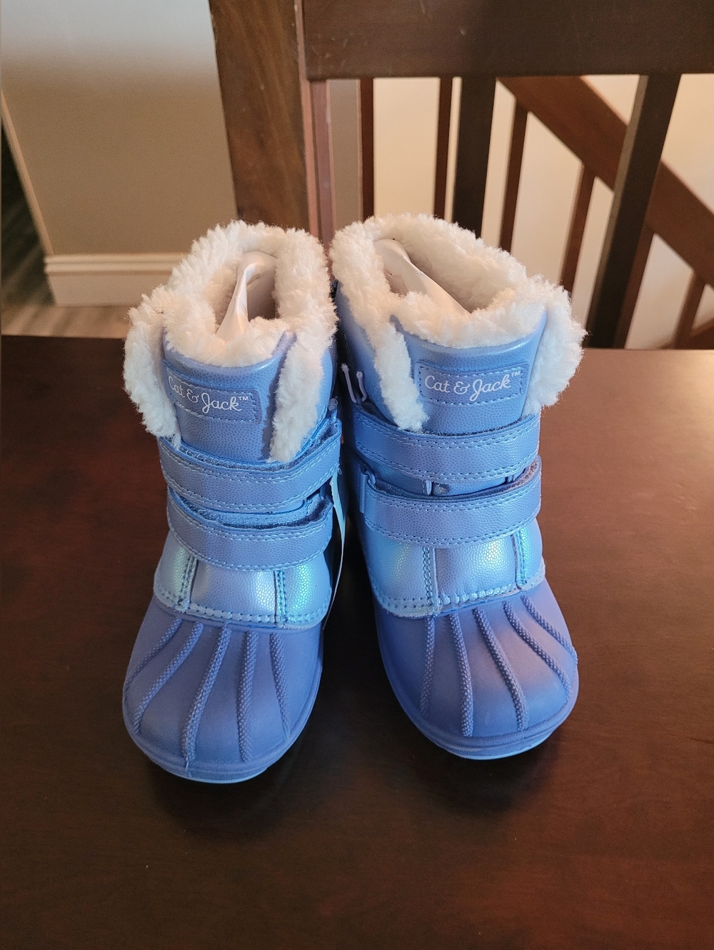 Girls Denver Winter Boots - Cat & Jack™ Iridescent Blue Sz 9